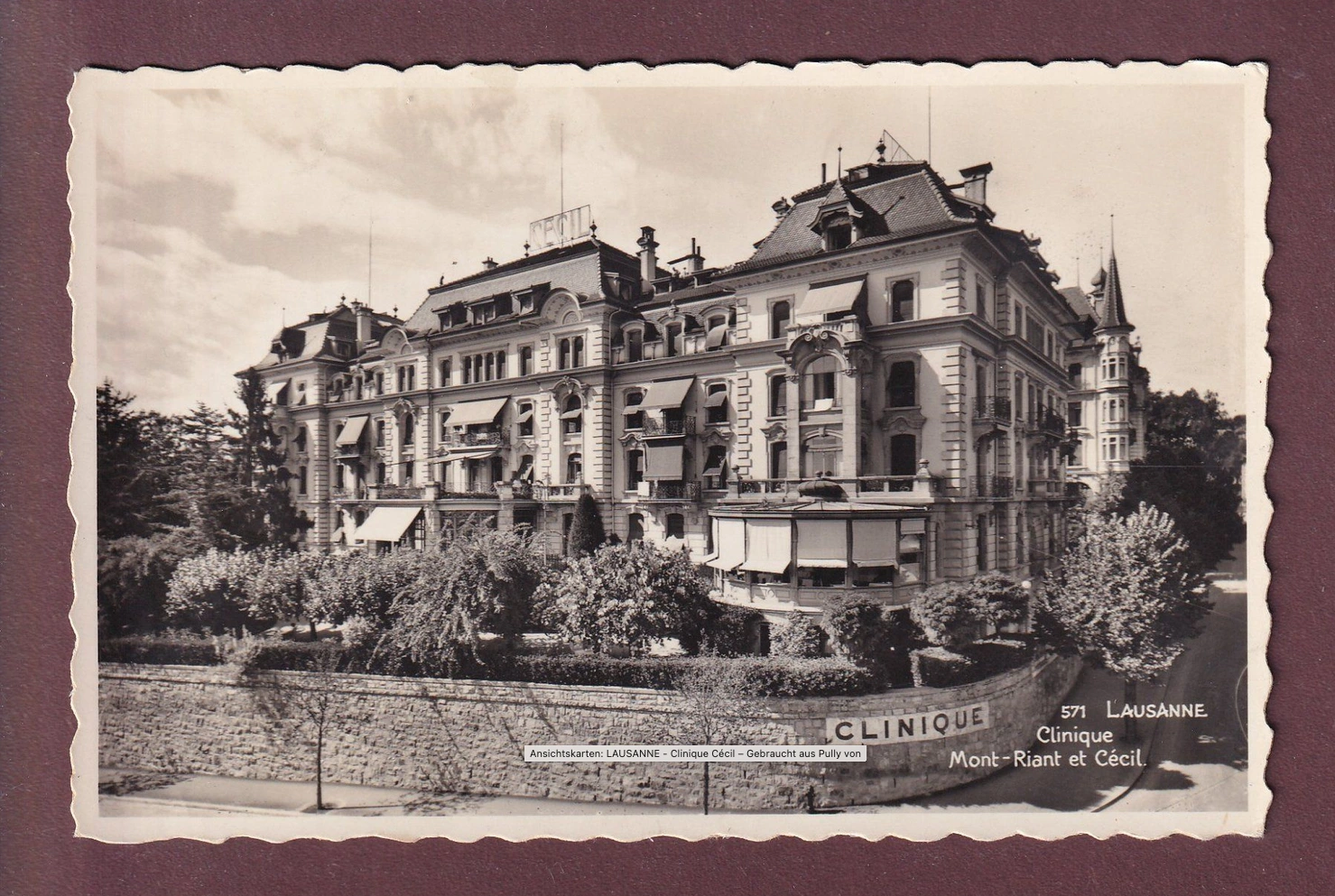 Clinique Cecil, Lausanne — vue 1